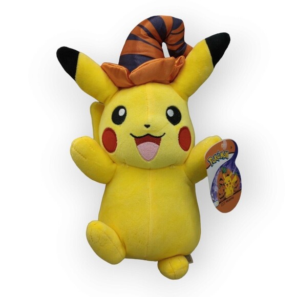 Pokemon Pikachu 8" Plush Figure Halloween Witch Hat WCT 2019 Fall Soft Toy Gift - Picture 1 of 8
